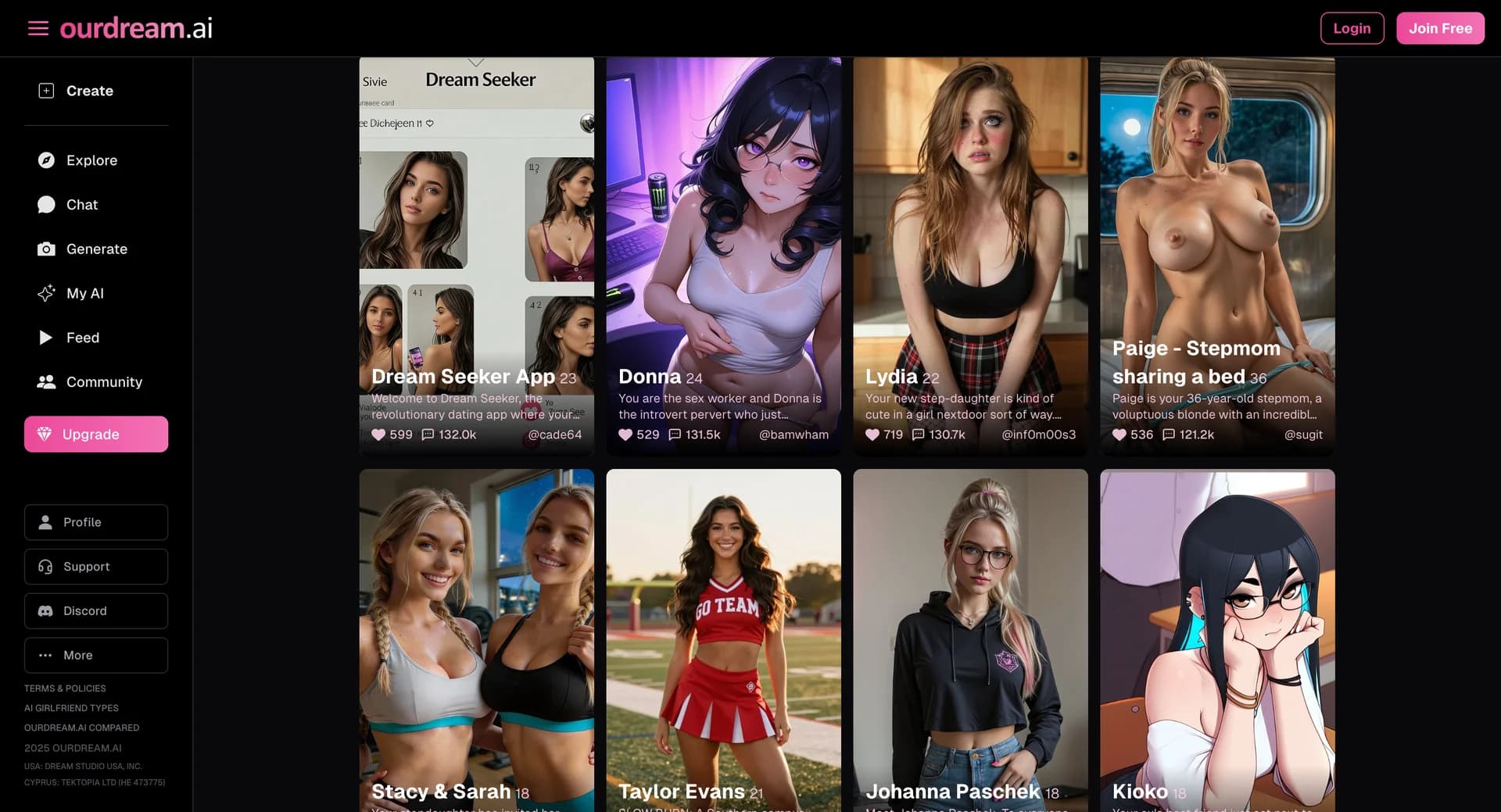 Interface OurDream.ai