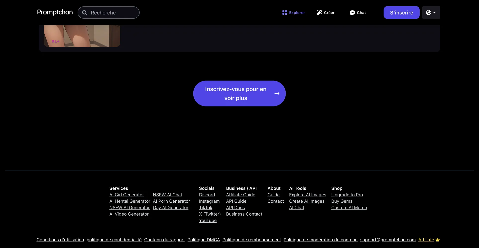 Promptchan interface