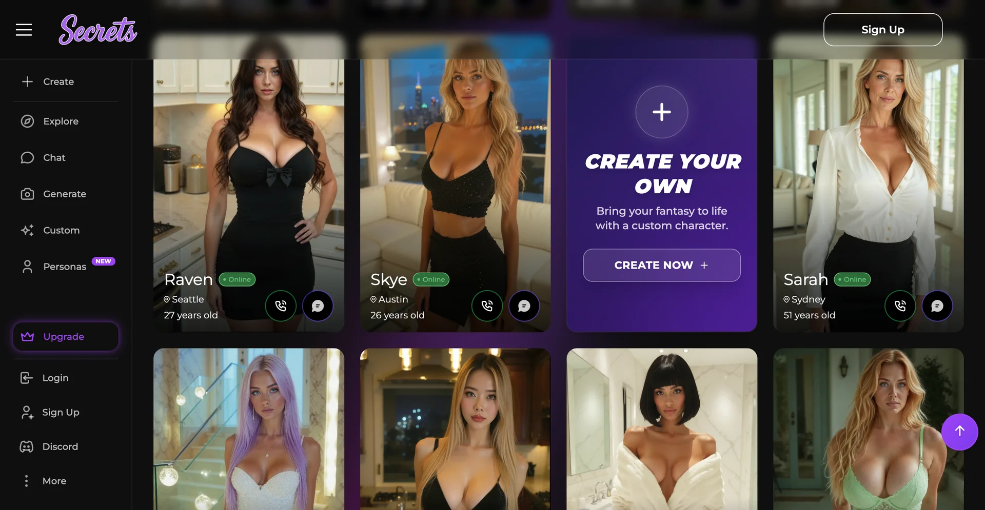 Secrets.ai interface